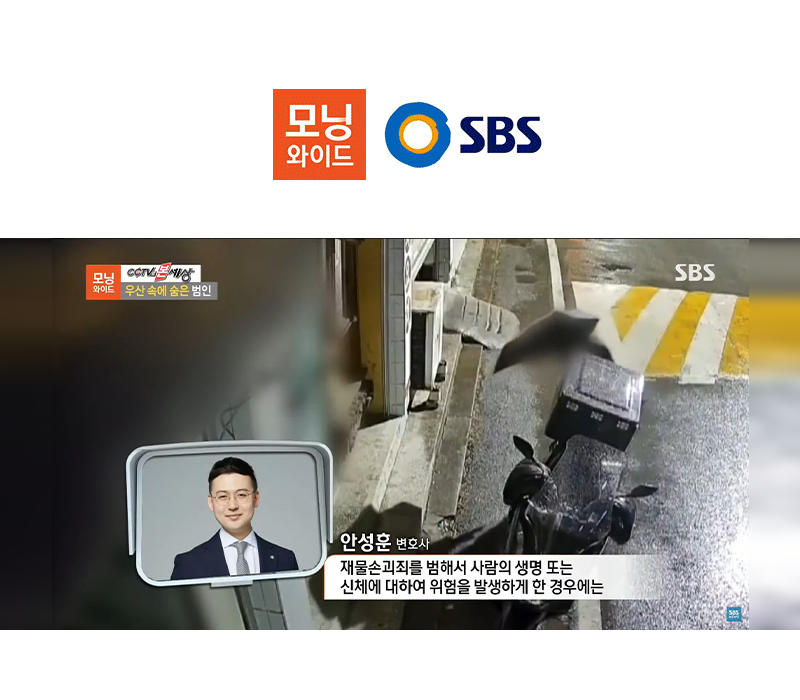 안성훈변호사, SBS 모닝와이드 재물손괴죄 처벌형량 관련 인터뷰 이미지