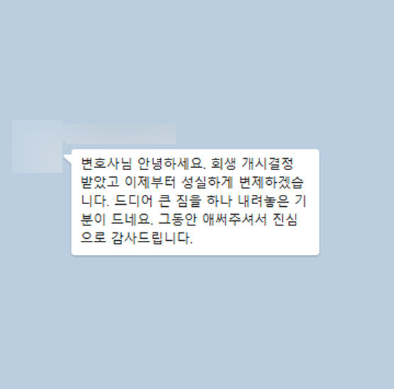 [개인회생] 이제부터 성실하게 변제하겠습니다 이미지