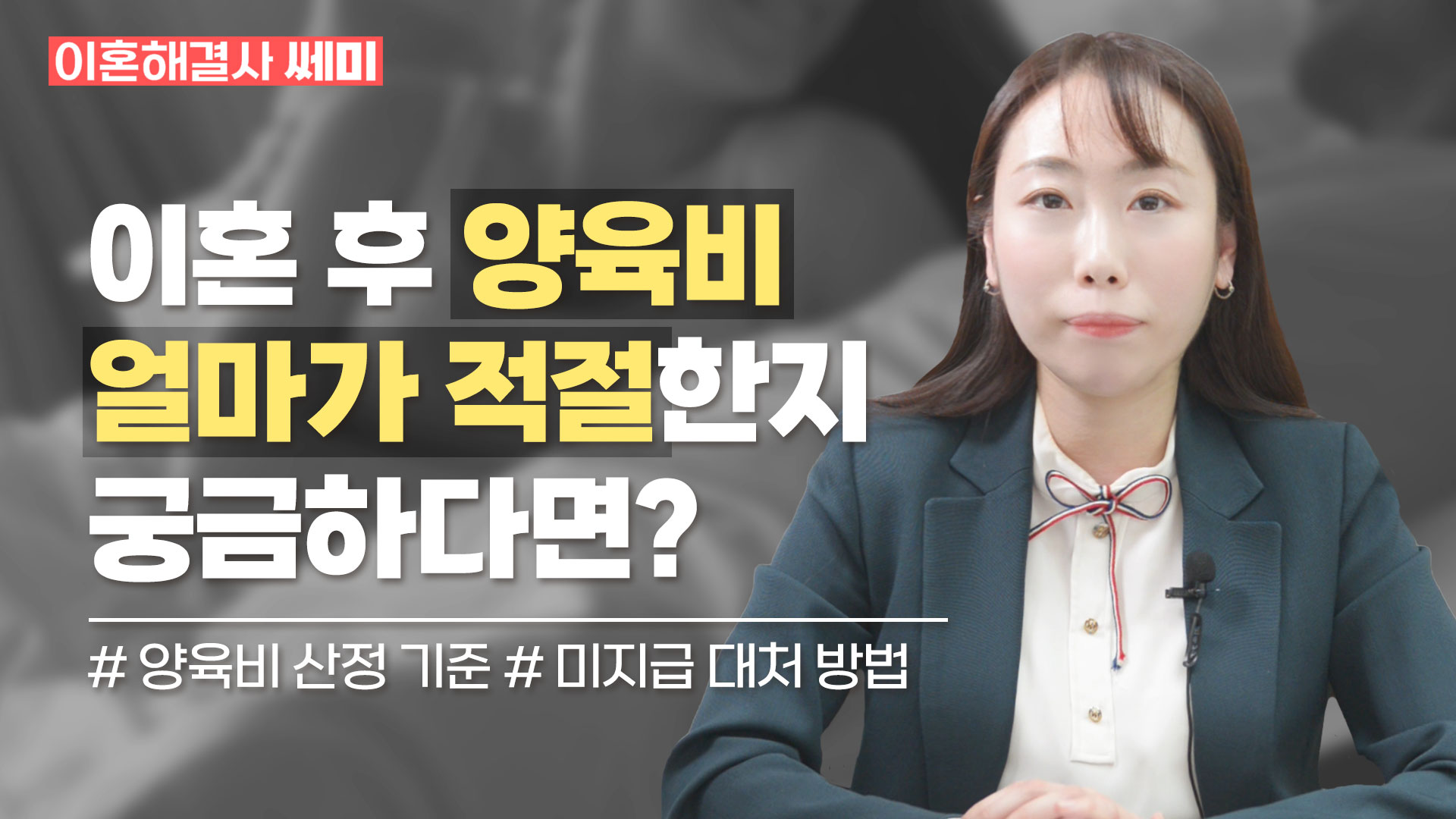 [의정부이혼전문변호사] 양육비 산정 기준부터 미지급 대처까지 양육비에 대한 궁금증 한번에 정리! 이혼해결사 쎄미 EP2 이미지