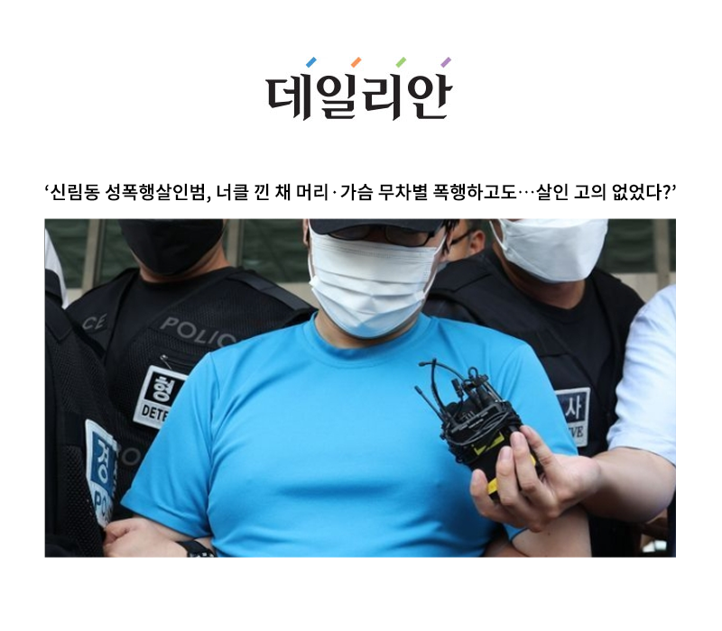 '신림동 성폭행살인범, 너클 낀 채 머리·가슴 무차별 폭행하고도…살인 고의 없었다?' [안성훈 변호사 인터뷰] 이미지