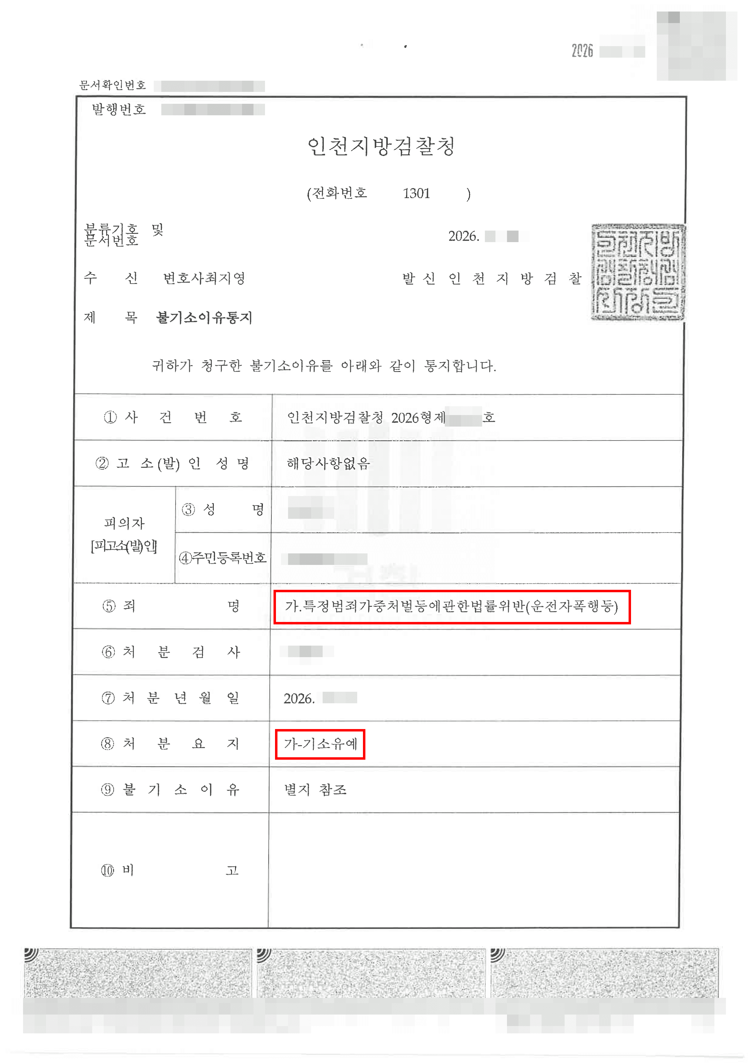 기소유예 | 특가법위반 운전자폭행, 형사처벌 없이 기소유예 받은 사안
