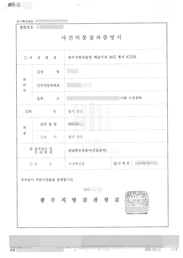 불구속구공판 | 존속폭행, 존속폭행치상, 재물손괴 - 광주지방검찰청 해남지청 20**형제4***호