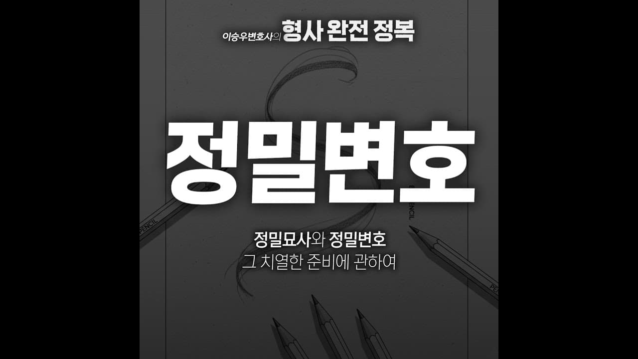 정밀변호 [이승우변호사의 형사 완전 정복]
