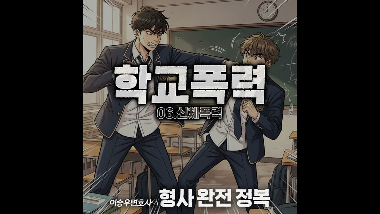 학교폭력시리즈 : 신체폭력[이승우변호사의 형사 완전 정복]