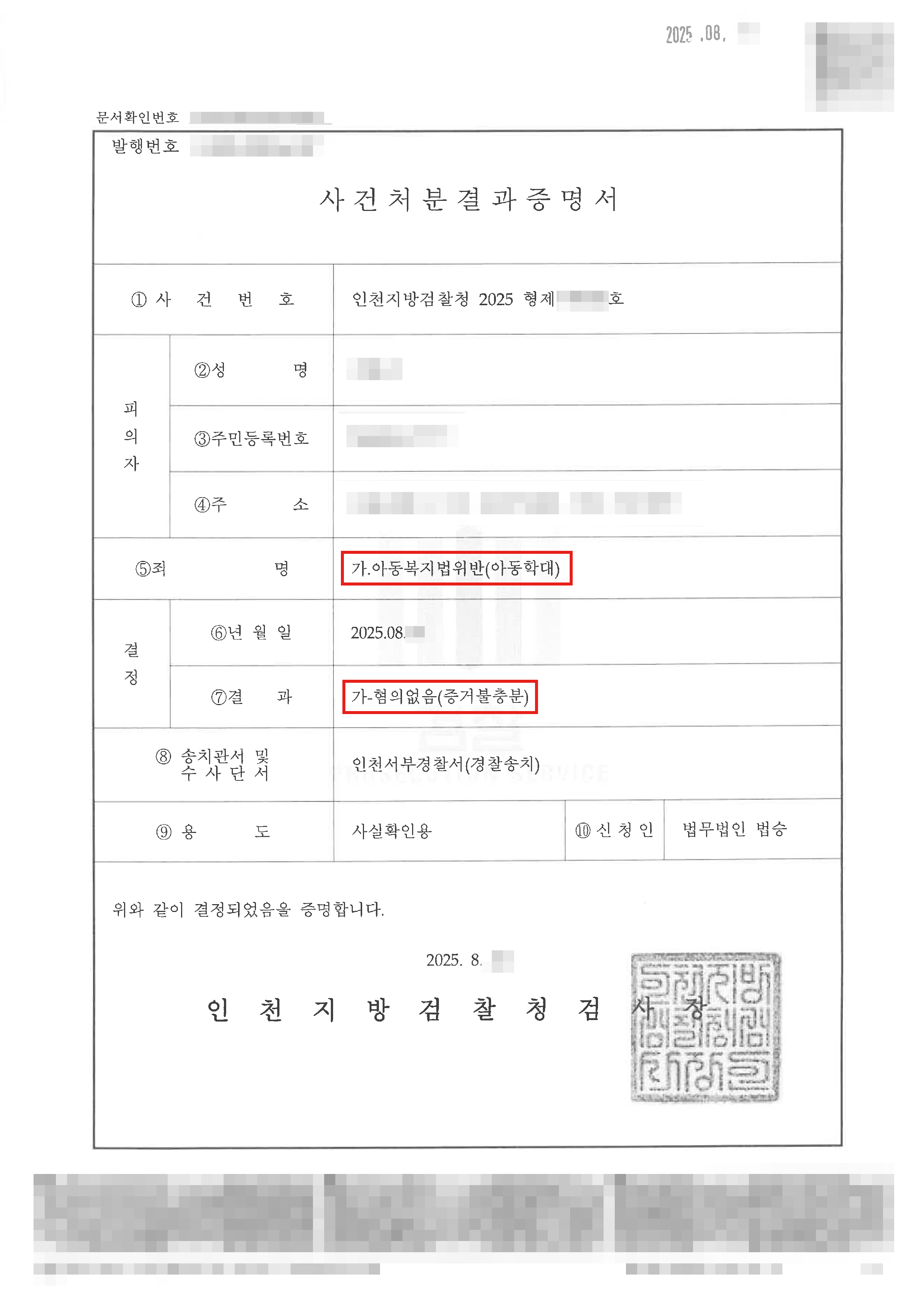 무혐의ㅣ자녀에게 폭언을 하였다는 혐의로 조사를 받게 된 의뢰인이 불기소 처분을 받은 사례